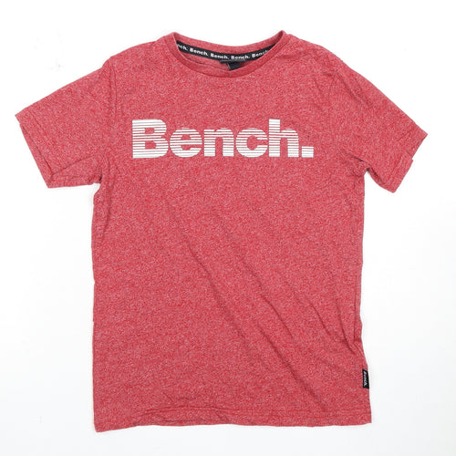 Bench Boys Red Logo T-Shirt, Size 7-8 Years, Regular Fit