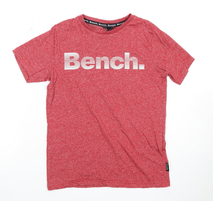 Bench Boys Red Logo T-Shirt, Size 7-8 Years, Regular Fit