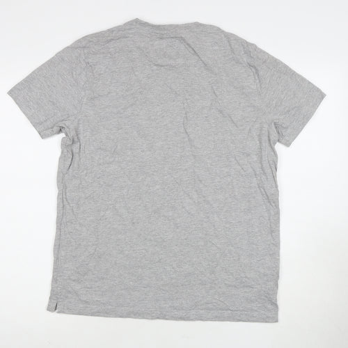Crew Clothing Men's Grey L T-Shirt, Short Sleeve, Logo