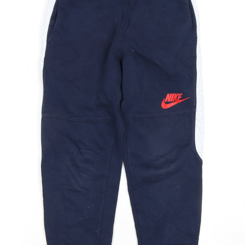 Nike Boys Blue Jogger Trousers, Size M, Cotton Blend