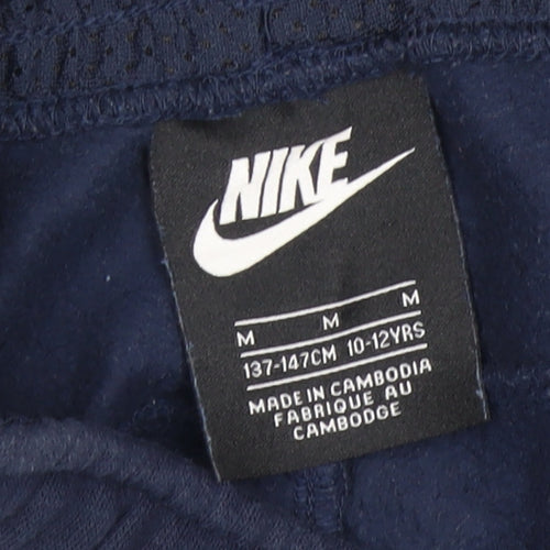 Nike Boys Blue Jogger Trousers, Size M, Cotton Blend
