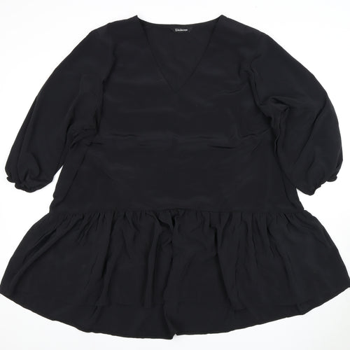 Kaleidoscope Women's Black Tunic Blouse Size 20