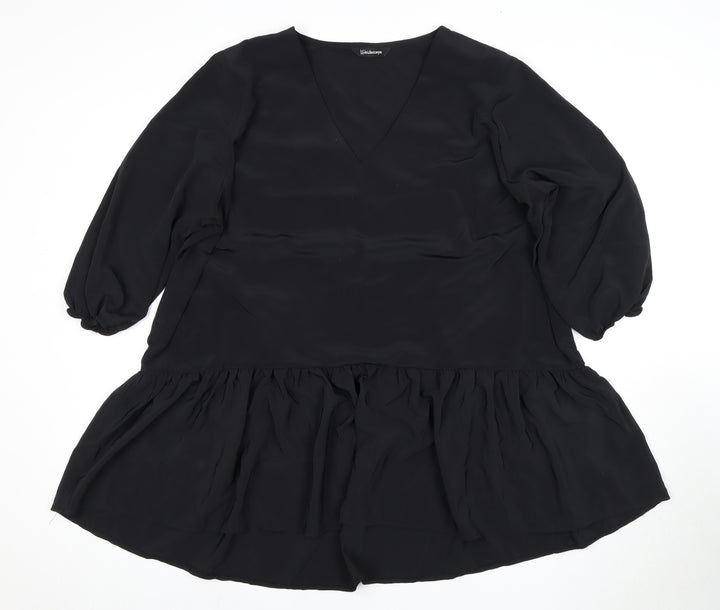Kaleidoscope Women's Black Tunic Blouse Size 20