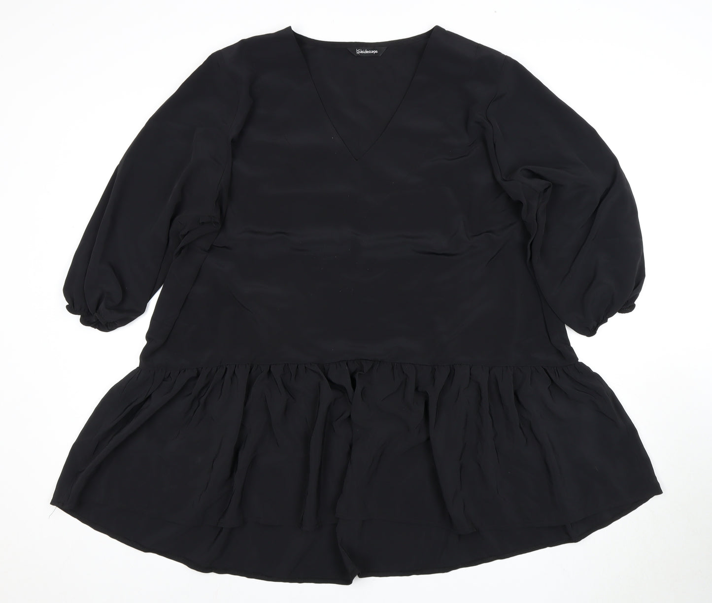 Kaleidoscope Women's Black Tunic Blouse Size 20