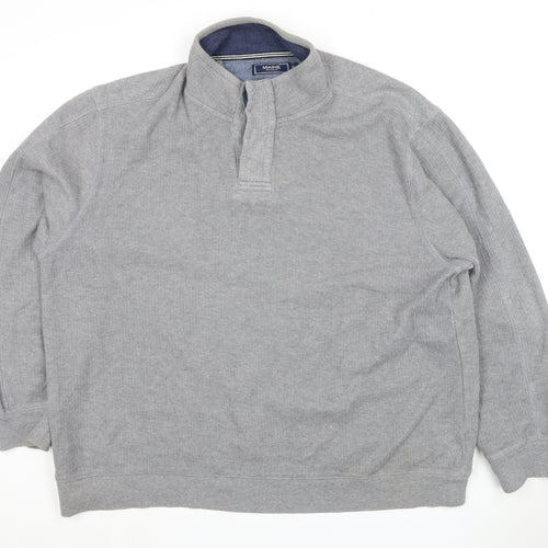 Maine New England Men's XL Grey Collared Pullover Jumper