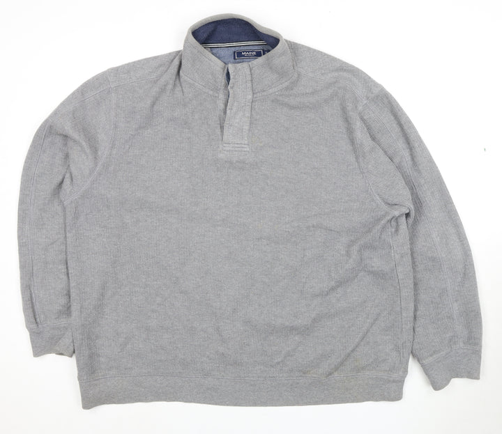 Maine New England Men's XL Grey Collared Pullover Jumper