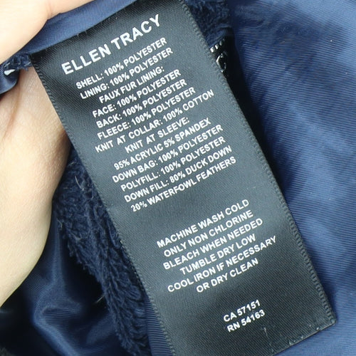 Ellen Tracy Women's Blue L Puffer Jacket