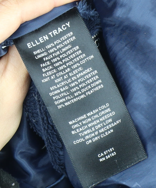 Ellen Tracy Women's Blue L Puffer Jacket