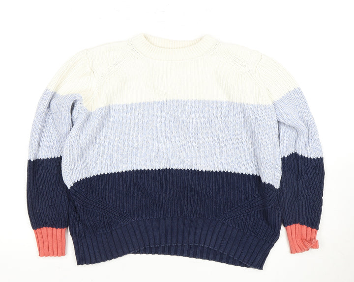 Marks and Spencer Women's Multicoloured Striped Pullover Jumper S