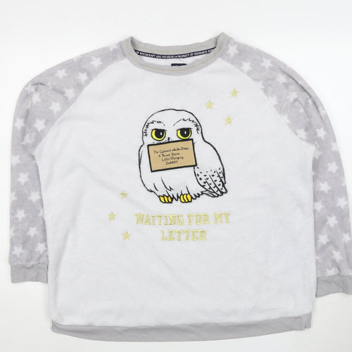 Harry Potter Women's Grey XL Fleece Pyjama Top