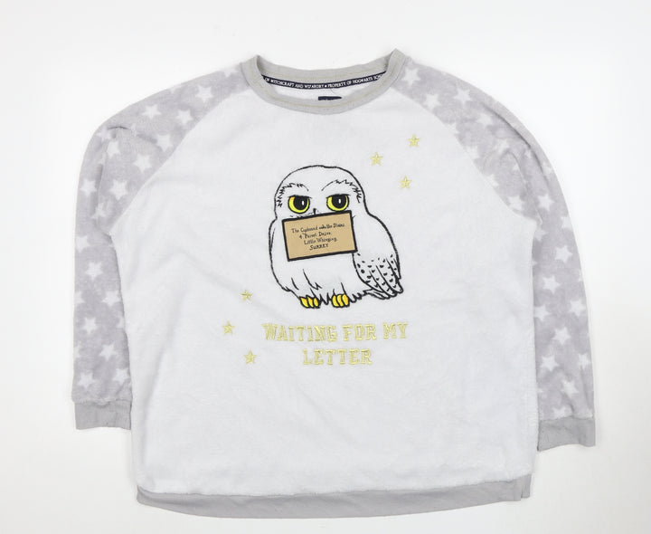 Harry Potter Women's Grey XL Fleece Pyjama Top