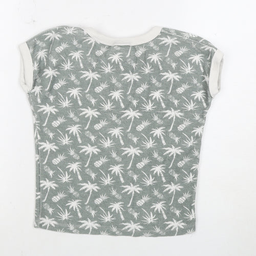 Mango Girls Green Floral T-Shirt, 2 Years, Short Sleeve