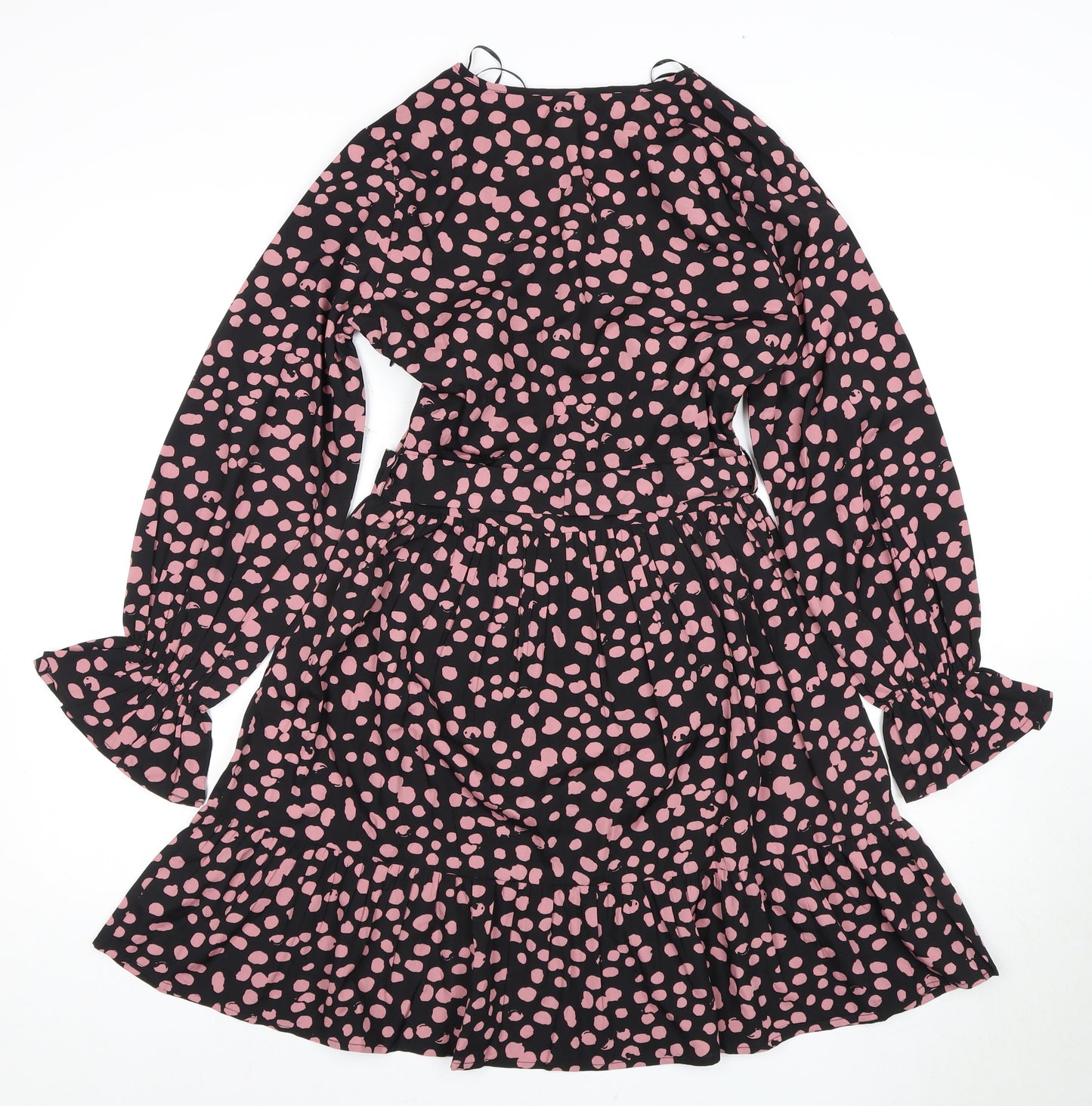 Quiz Women's Black Polka Dot A-Line Dress Size 6