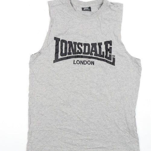 Lonsdale Men's Grey Sleeveless T-Shirt XL