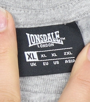 Lonsdale Men's Grey Sleeveless T-Shirt XL