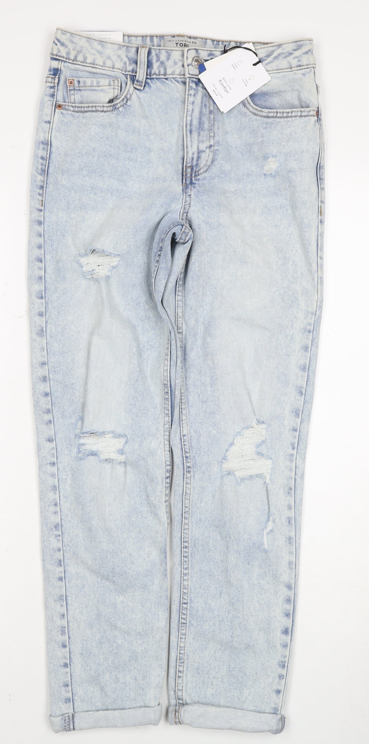 New Look Girls Blue Ankle Grazer Slim Jeans, Size 12