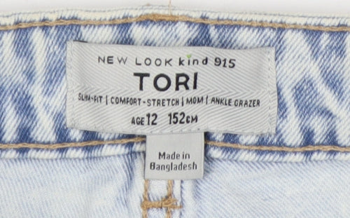 New Look Girls Blue Ankle Grazer Slim Jeans, Size 12