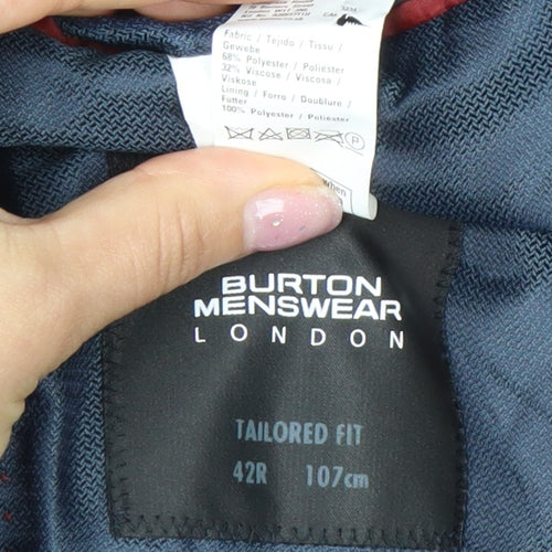 Burton Menswear London Blue Men's Regular Fit Blazer 42R