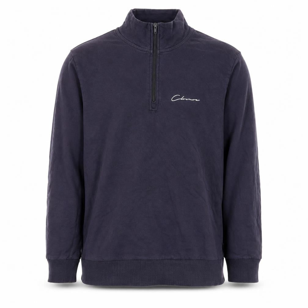 Front view of Closure London Men's Blue M Pullover Sweatshirt