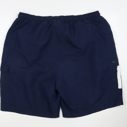 Lonsdale Men's Blue 3XL Cargo Shorts with Logo Accents