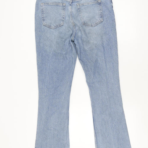 Asos Design Women's Blue Straight Jeans, Size 14