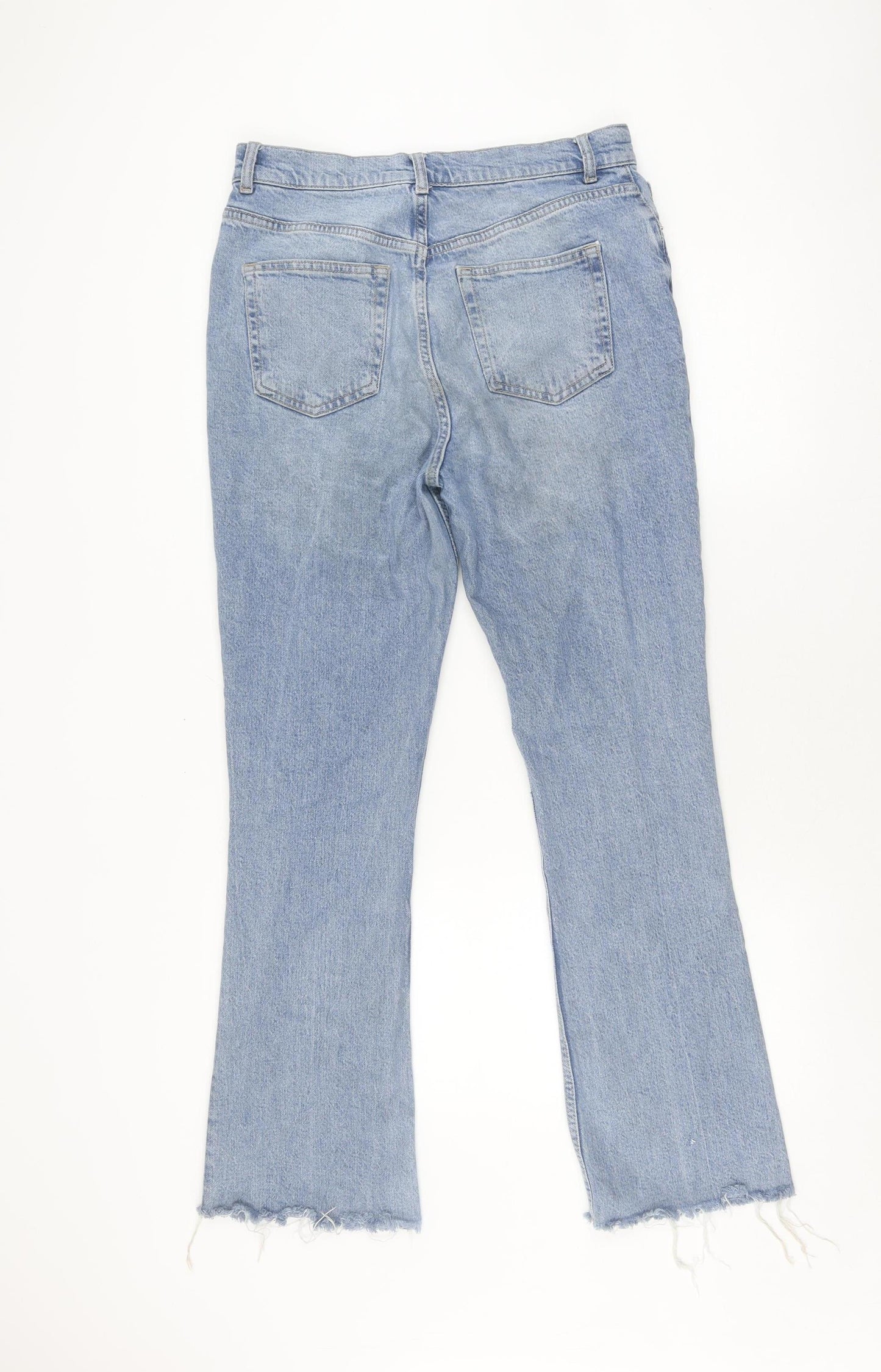 Asos Design Women's Blue Straight Jeans, Size 14