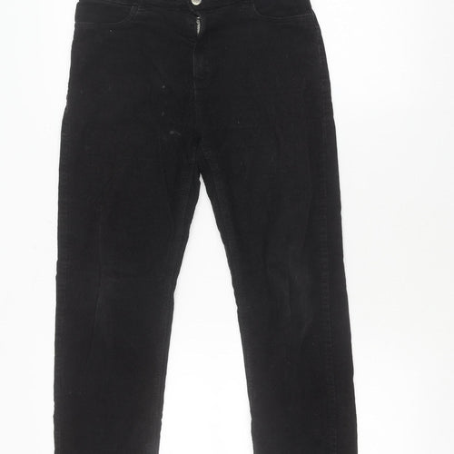H&M Girls Black Corduroy Trousers, Size 12-13 Years, Casual