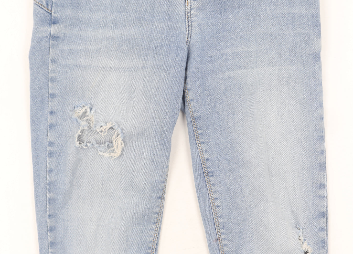 River Island Women's Blue Skinny Jeans, Size 12, Distressed