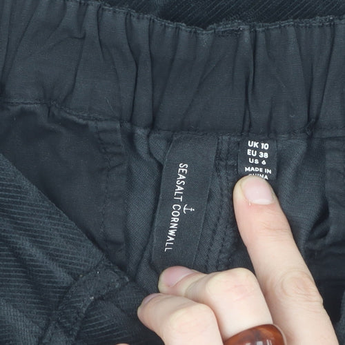 Seasalt Cornwall Women's Black Corduroy Trousers Size 10