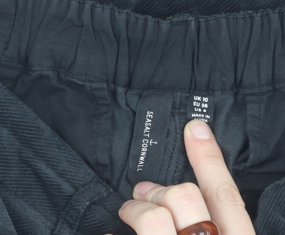 Seasalt Cornwall Women's Black Corduroy Trousers Size 10