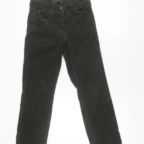 Marks and Spencer Women's Khaki Corduroy Trousers Size 8