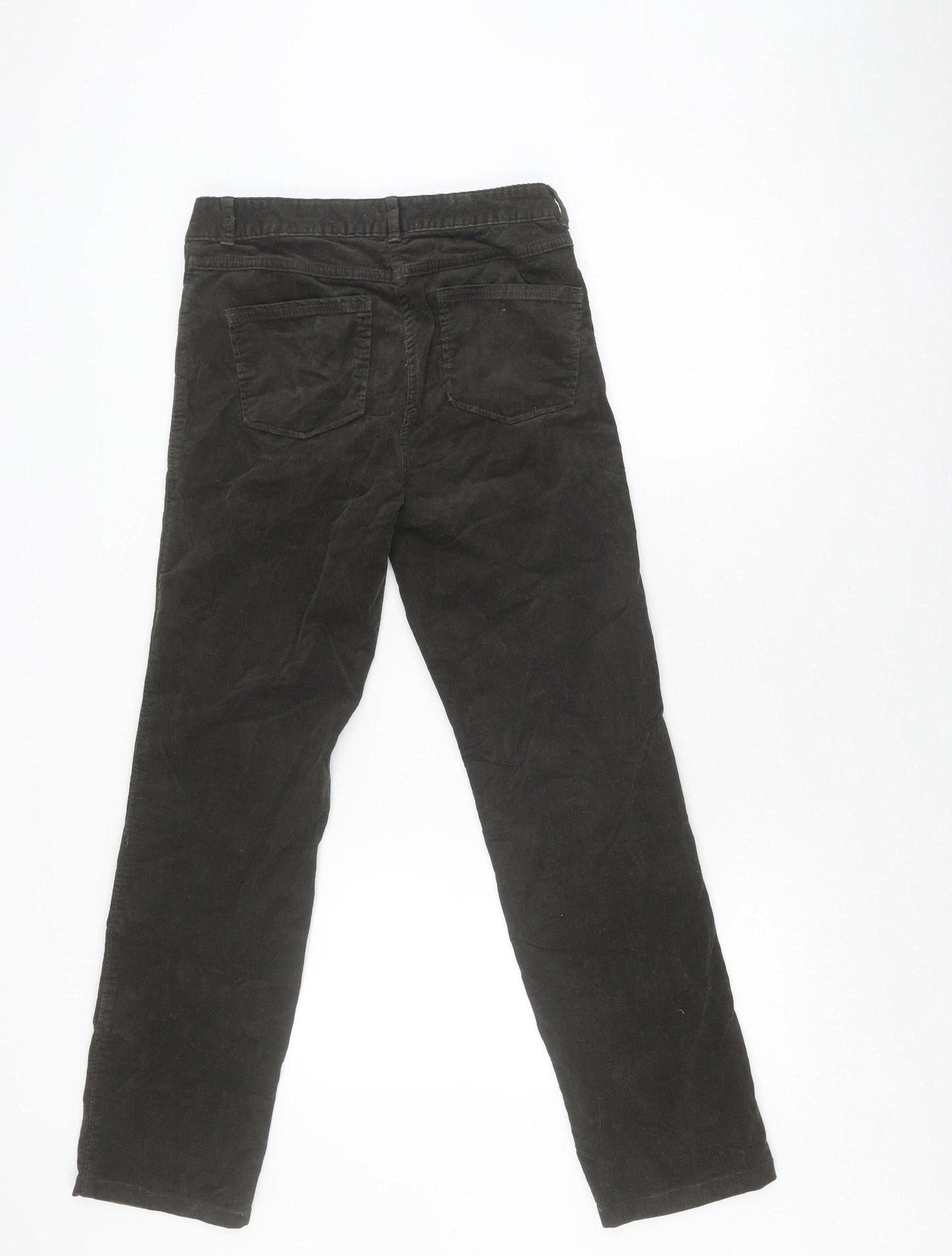 Marks and Spencer Women's Khaki Corduroy Trousers Size 8