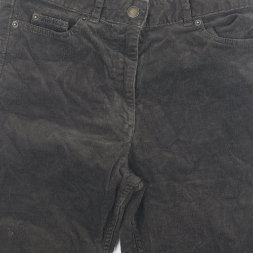 Marks and Spencer Women's Khaki Corduroy Trousers Size 8