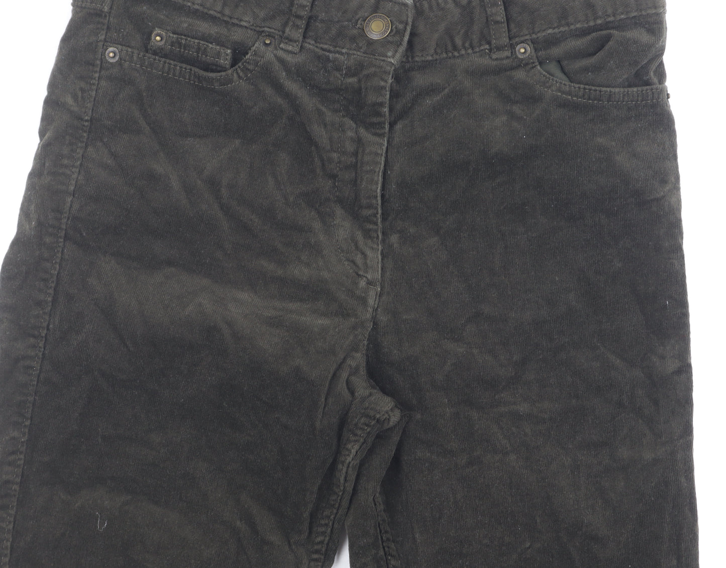 Marks and Spencer Women's Khaki Corduroy Trousers Size 8