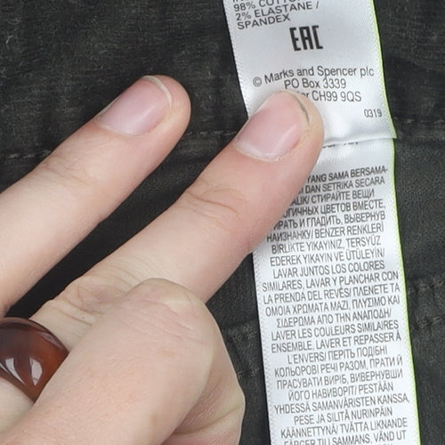 Marks and Spencer Women's Khaki Corduroy Trousers Size 8