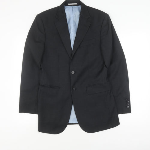 Charles Tyrwhitt Men's Black Wool Blazer 36 Regular Classic