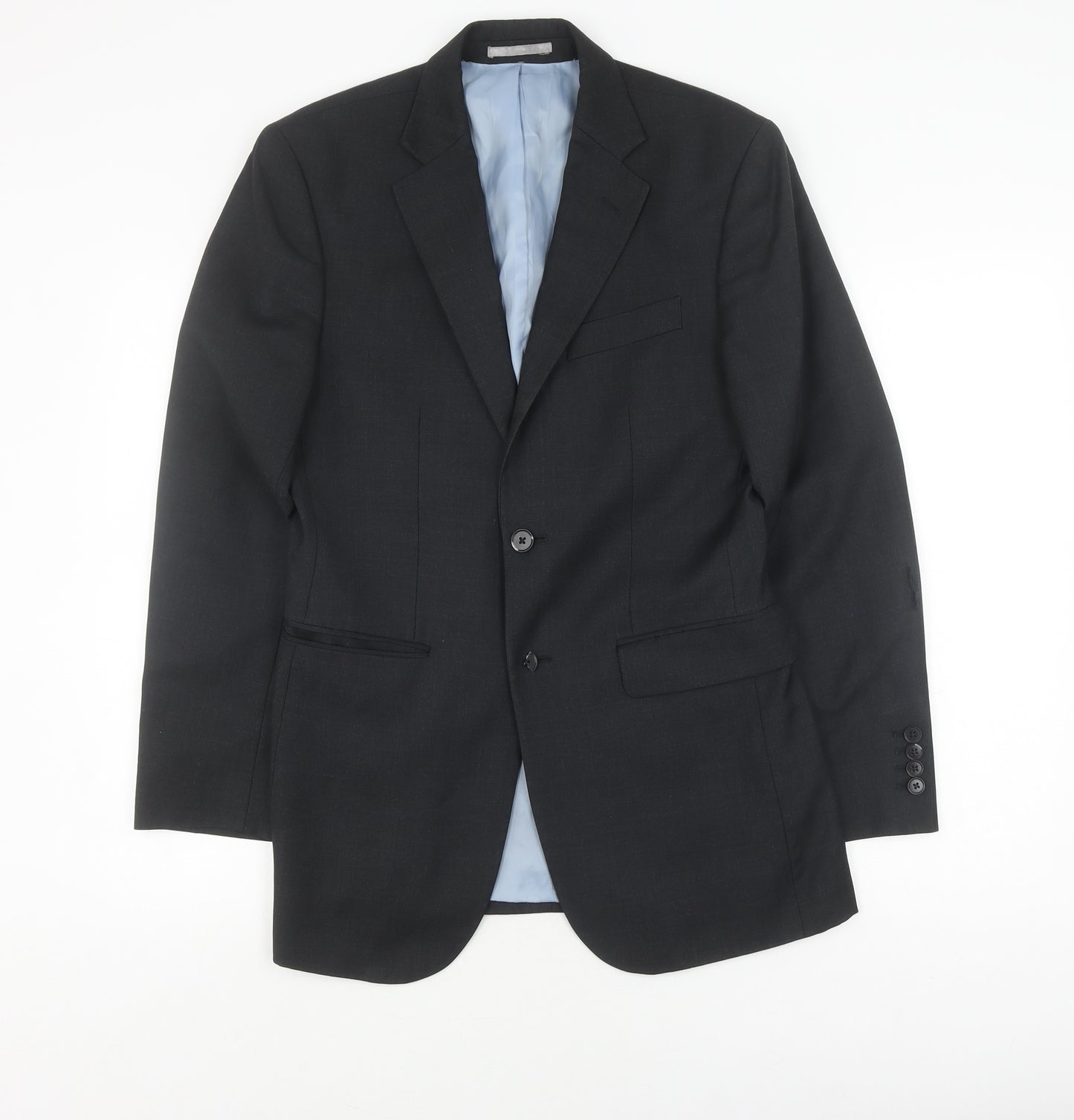 Charles Tyrwhitt Men's Black Wool Blazer 36 Regular Classic