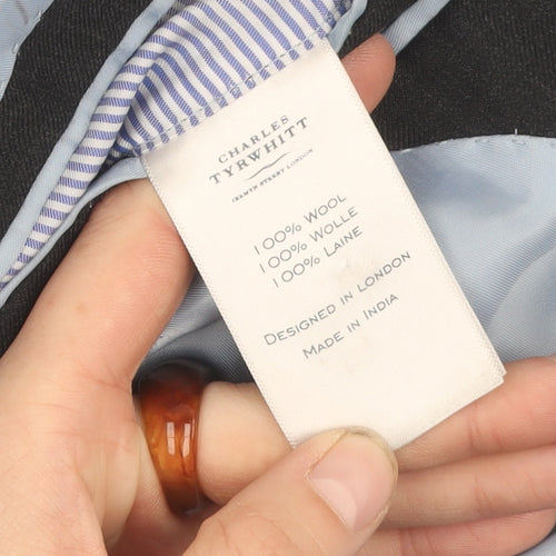 Charles Tyrwhitt Men's Black Wool Blazer 36 Regular Classic