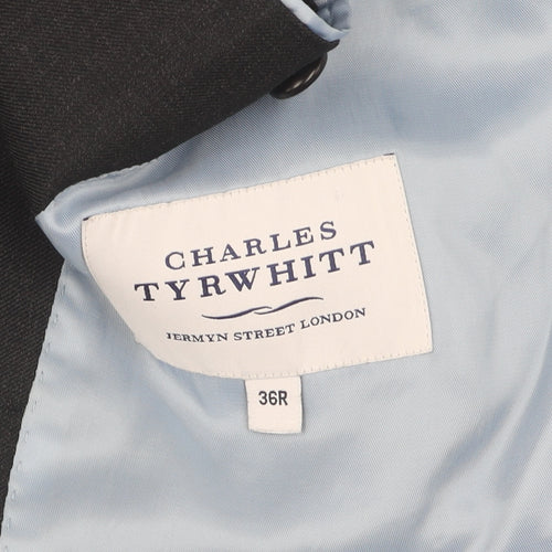 Charles Tyrwhitt Men's Black Wool Blazer 36 Regular Classic