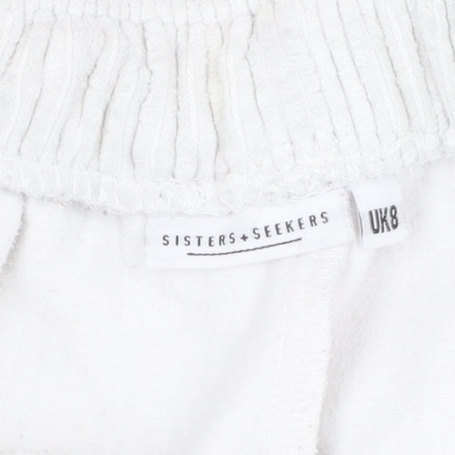 Sisters + Seekers Women's White Jogger Trousers Size 8