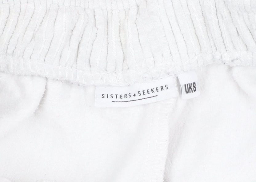 Sisters + Seekers Women's White Jogger Trousers Size 8