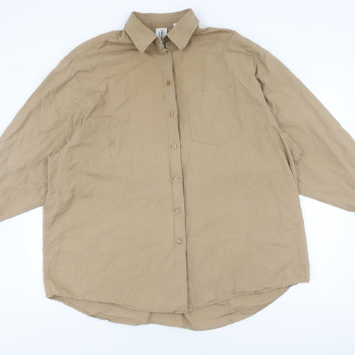 Collusion Beige Button-Up Women's Shirt Size 12
