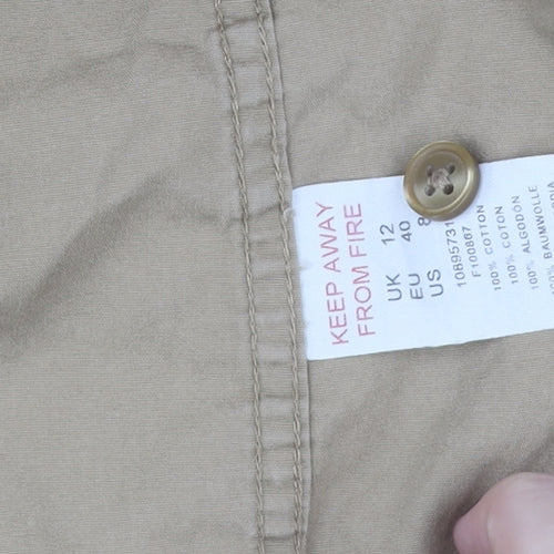 Collusion Beige Button-Up Women's Shirt Size 12