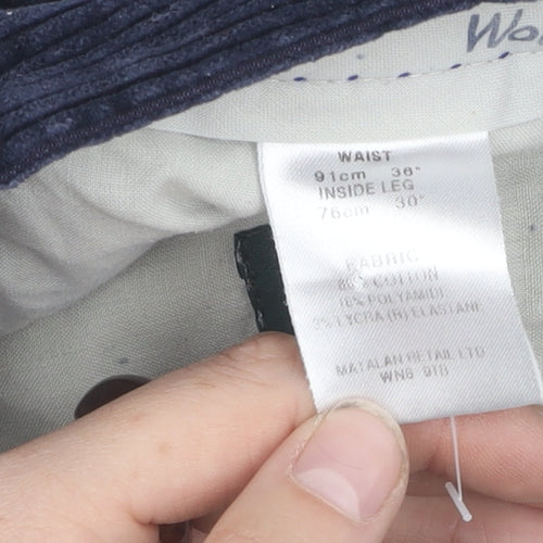Wolsey Men's Blue Corduroy Trousers Size L