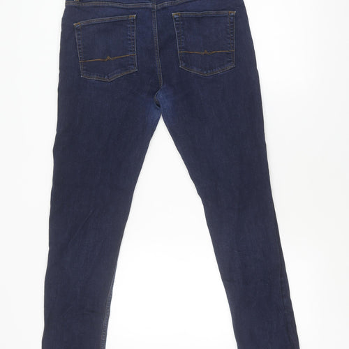ASOS Men's Blue Skinny Jeans, Size 34, Dark Denim