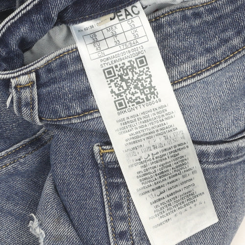 Guess Men's Blue Skinny Jeans 33 Slim Fit