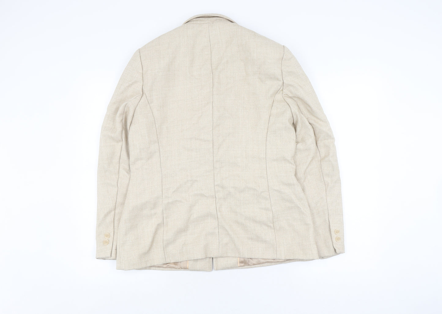 Autonomy Women's Beige Blazer, Size 14, Business Suit Jacket