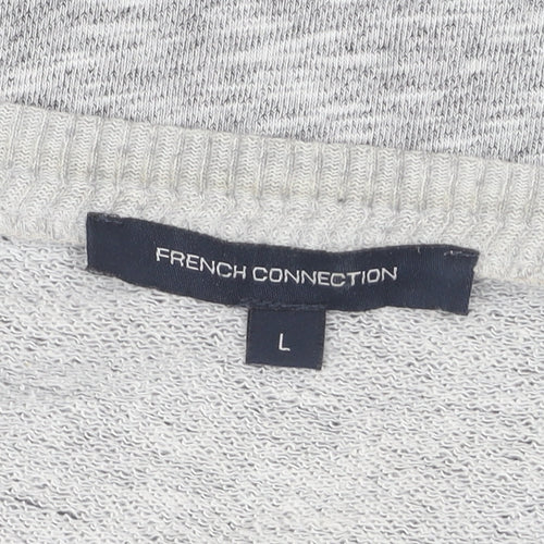 French Connection Women's Grey Pullover Sweatshirt Size L