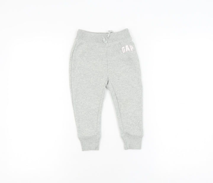 GAP Girls Grey Jogger Trousers 2 Years, Elastic Waist