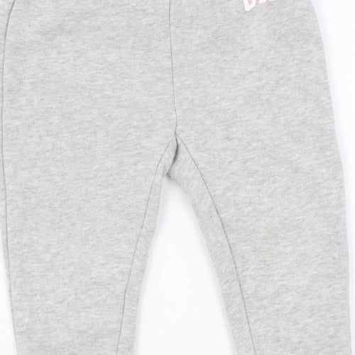 GAP Girls Grey Jogger Trousers 2 Years, Elastic Waist